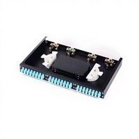 Panel Patch Fiber Optik 24 48F Rak Mount LC Duplex Fiber ODF Panel Fusion Splice Terintegrasi untuk Pusat Data/Ruang Server/FTTH
