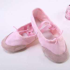 Venta al por mayor OEM barato niñas mujeres <span class=keywords><strong>de</strong></span> cuero genuino danza estiramiento <span class=keywords><strong>lona</strong></span> zapatos <span class=keywords><strong>de</strong></span> <span class=keywords><strong>ballet</strong></span> - Product Image 3