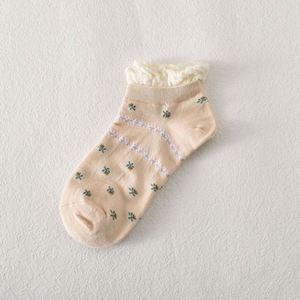 New Spring Women Short Vintage Floral Mesh Ankle Length <b>Socks</b> for Young Girls - Product Image 5