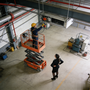 Mini Mobile Four Wheel Trolley <b>Small</b> Hydraulic Self Propelled Electric Scissor Lift - Product Image 5