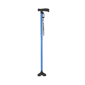 Aluminum Alloy <b>Walking</b> <b>Stick</b> Folding Telescopic Four Legged Non Slip For Elderly People - Product Image 4
