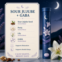 Comprimé effervescent apaisant pour le sommeil, aux graines de jujube, Poria, lys, GABA, soutien relaxant à base de plantes pour la qualité du sommeil, végétalien, faible en gras, OEM, marque privée