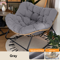 Fauteuil à bascule carré capitonné en rotin Kanepe, confortable et inclinable, avec dossier réglable, ensemble rembourré pour salon, hôtel, villa