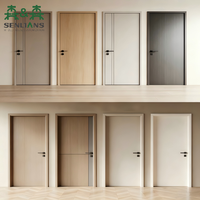 Porte en bois à lattes horizontales de la série SLS Designer, porte intérieure moderne personnalisée pour la personnalisation complète de la maison