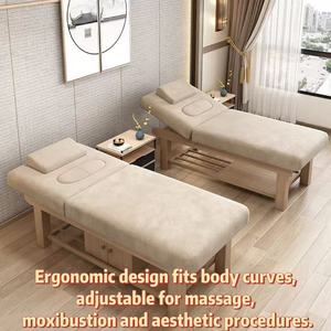 Lettino da Massaggio Pieghevole Ergonomico in Legno Massello Mason, Comodo e Portatile, per Centri Estetici e <span class=keywords><strong>Spa</strong></span>, Design Moderno per Uso Commerciale - Product Image 1