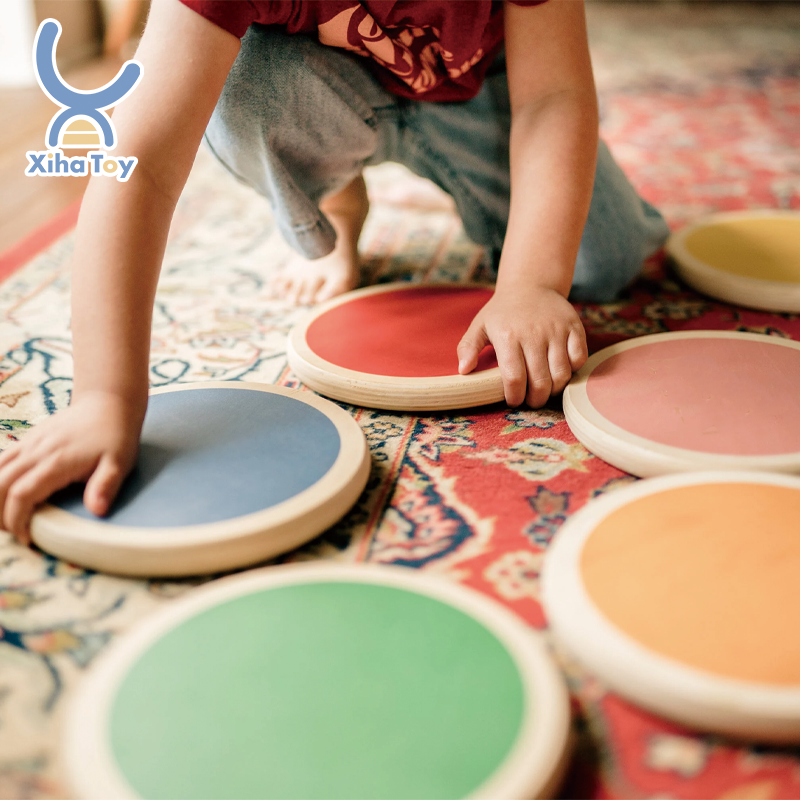 XIHA Montessori Sensory Wooden Stepping Stone