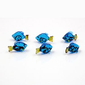 Thu Nhỏ Thủ Công Lampwork Bức Tượng Cá Thủy Tinh Màu Xanh - Product Image 3