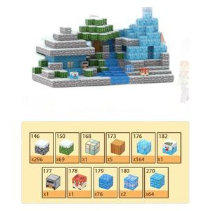 Oem Odm Hạt Lớn Tự Làm Mỏ Thế Giới Từ Giải Nén Nam Châm Thế Giới Lâu Đài Mô Hình Trang Trí Xây Dựng Khối Thiết Lập Cho Trẻ Em - Product Image 3