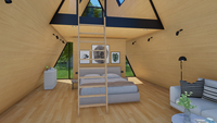 Maisons triangulaires, maisons préfabriquées à bas prix, maisons modulaires, maisons conteneurs, maisons en bois en forme de A, maisons de camping, hôtels, maisons