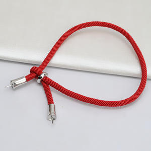 Juego de Accesorios de Plata de Ley S925 Wenchi, Color Negro y Rojo, Cuentas Huecas de Perla de 3 mm, Collar, Pulsera, Estilo Simple, Joyería de Cuerda Personalizada - Product Image 4