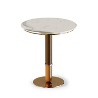 Table d'appoint moderne en métal doré de style nordique avec dessus en marbre Meubles de salon extensibles pour la maison ou l'hôtel