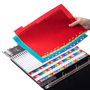 Divisor de papel A4 para escuela y oficina, separador de papel colorido, tamaño A4, Pestaña de papel, separadores de número de índice - Product Image 2