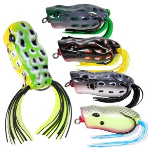 Señuelo de pesca de PVC suave con forma de rana para lubina, pez cabeza de serpiente y lubina de mar, para pesca en agua salada, 5g 9g 13g 17.5g - Product Image 1