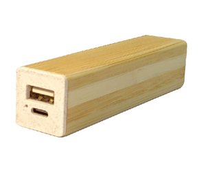 Mini Power Bank 2600mah d'urgence avec alimentation mobile en bois et en bambou. - Product Image 3