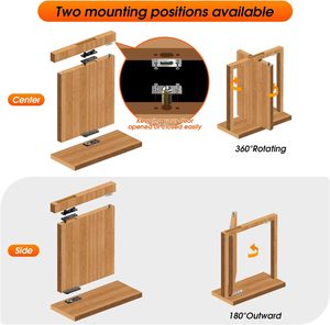 Cerniera invisibile cerniera girevole di 360 grado è adatto <span class=keywords><strong>per</strong></span> <span class=keywords><strong>porte</strong></span> nascoste, librerie e <span class=keywords><strong>porte</strong></span> segrete interne - Product Image 6