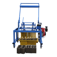 Machine à fabriquer des blocs mobiles au diesel, petite machine rentable pour la production de briques