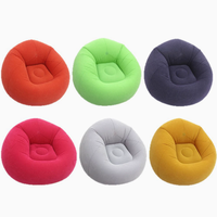 Canapé gonflable floqué, chaise gonflable sphérique pliable portable pour une utilisation en intérieur et en extérieur