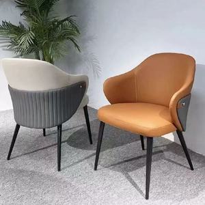 Nuevo respaldo Foshan Light Luxury Metal Steel Modern Home High-end Nordic Hotel Restaurant Chair - Product Image 2