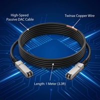 JumSoft JS 40G QSFP+ Modul Tembaga Direct Attach 1m Twinax DDM/DOM Didukung Garansi 1 Tahun Kompatibel dengan yang Tersedia di Stok