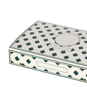 Food paper <b>box</b> made of high quality <b>white</b> cardboard with colorful printing and lamination process die cut label area - Product Image 5