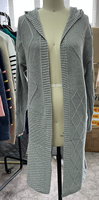 Cardigan long ample en tricot à capuche personnalisé pour femme, collection automne 2026