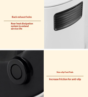 Friteuse à air électrique numérique carrée moderne avec contrôle numérique, cuisson sans huile, construction en plastique, pour usage domestique