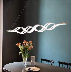 Lampu Gantung Chandelier LED Modern, Lampu Gantung LED Aluminium 60W, Lampu Gantung LED Dimmable untuk Ruang Makan - Product Image 3