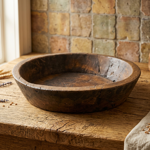 Dark Polished Vintage Acacia Wood Eco-Friendly Sustainable Food-Safe Lightweight Large Capacity Party Fruit Vegetable <b>Bowls</b> - Product Image 1