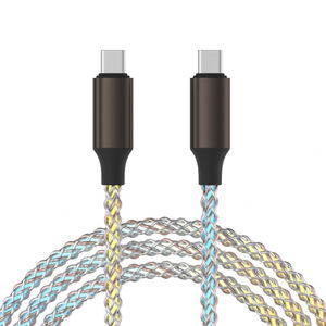 Cavo di Ricarica <span class=keywords><strong>USB</strong></span>-<span class=keywords><strong>A</strong></span> <span class=keywords><strong>a</strong></span> Tipo C <span class=keywords><strong>3</strong></span> in 1 con Luce LED <span class=keywords><strong>a</strong></span> Flusso Luminoso RGB, Ricarica Super Veloce 66W, Cavo Dati Luminoso - Product Image 5