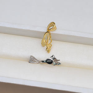 Pendentif papillon baroque en argent S925, collier de perles irrégulières, accessoire de bricolage pour femme, pour support vide, apprêts de bijoux - Product Image 4