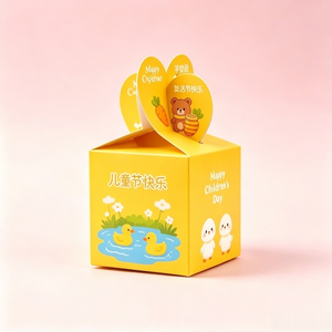 Cute Bear Unicorn <strong>Easter</strong> <strong>Gift</strong> <strong>Box</strong> Heart Top Foldable Paper <strong>Box</strong> <strong>Easter</strong> Party Candy Fruit Packaging <strong>Box</strong> - Product Image 1