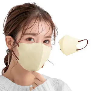 Masker wajah, respirator tiga lapis hitam anti debu keamanan dewasa sekali pakai 5D