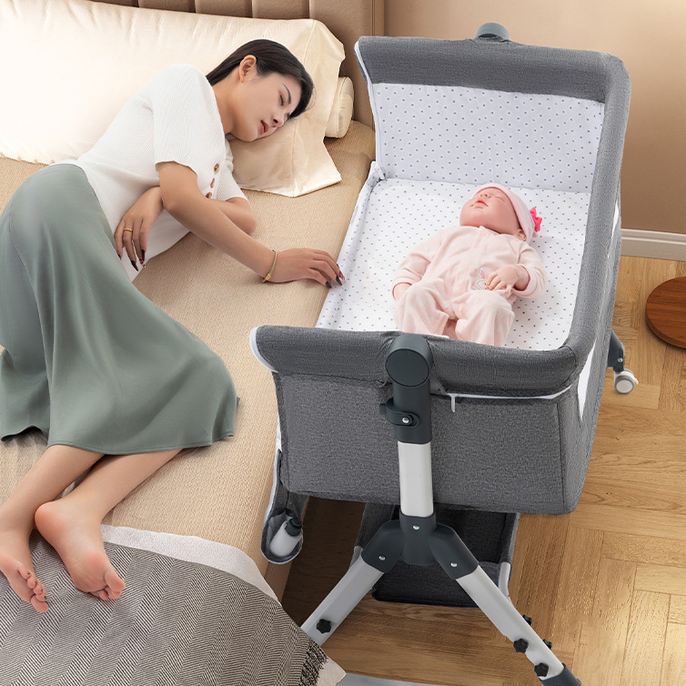 Customized All-in-One Convertible Bedside Sleeper & Newborn Crib - View 6