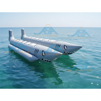 Bateau gonflable en forme de banane pour 10 passagers, gris, pour le surf