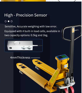 Transpaleteira Hidráulica Manual Elétrica com Balança de Pesagem Capacidade de 3000kg Display LED Alta Precisão Garfo de Aço Manganês ODM - Product Image 2