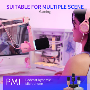Microphone Double XLR/USB FEELWORLD PM1 Vente en Gros Usine LOGO Personnalisé OEM pour <span class=keywords><strong>Streaming</strong></span> en Direct Enregistrement YouTube Gaming - Product Image 6