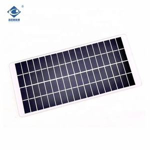 5.6W Draagbare Glazen Zonnepaneel Oplader ZW-255155-G Poly Glas Gelamineerd Zonnepanelen 18V Transparant Glas Zonnepaneel