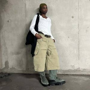 Pantalons cargo pour hommes en gros personnalisés, poids lourd, SORTS, 100% coton, multi-poches, convertibles, amples, style streetwear - Product Image 3