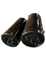 Tangki udara baja 3-10 galon dengan lapisan bubuk hitam, untuk sistem rem udara truk Retrofit/Upgrade