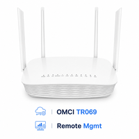 Hosecom G8503 AX3000 Router WIFI 6 de Doble Banda 2.4G 5G, ONT/ONU 4X10/100/1000Mbps 4GE+1VOIP+1USB XPON ONU con 4 Antenas