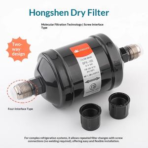 فلتر مجفف هواء ثنائي الاتجاه من النحاس من هونغسن BFK، قطع غيار تكييف الهواء والتبريد، مكثف بخمسة صمامات كهرومغناطيسية - Product Image 3