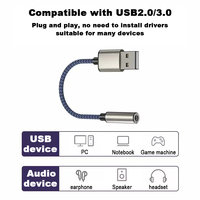 Cable USB a 3.5mm para Auriculares de Computadora, Micrófono 2 en 1, Adaptador de Audio sin Controladores, Tarjeta de Sonido, Cable Convertidor de Audio