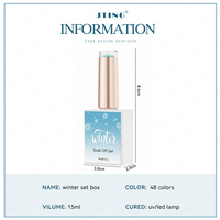JTING Fournitures pour ongles Tendance Actuelle 48 Couleurs Collection Hiver Vernis Gel Design Gratuit Marque Unique Personnalisée OEM Vernis à Ongles Gel