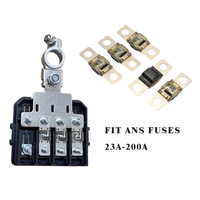Bloc de fusibles à borne de batterie 3 voies 12V-24V, support de fusibles à visser pour fusibles ANS MIDI 200A