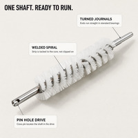 Brosse à rouleau spirale sur mesure avec noyau en acier inoxydable, filaments PA PP PPT, poils de 10 à 80 mm, brosse à rouleau industrielle