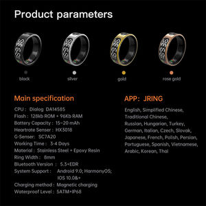 OEM Custom Smart Fingerring HRV Herzfrequenz-und Bluts auer stoff monitor Health Tracker Gesten-App-Steuerung für TikTok-Fotografie - Product Image 5