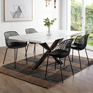 Fauteuil commercial élégant avec dossier en maille diamantée, design moderne pour bistro, hall d'hôtel et espace de bureau créatif - Product Image 2