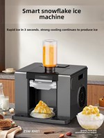 Machine à Glace Pilée Électrique Automatique, Broyeur à Glace Flocon de Neige, Appareil Maison DIY pour Glaçons Pilés et Granités