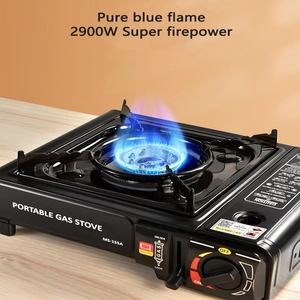 Portable Butane Gas <b>Stove</b> with Carrying Case Piezo Ignition Single Burner Camping <b>Stove</b> for Outdoor Cooking Picnic BBQ - Product Image 4