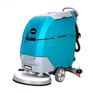 Automatic walk behind single disc industrial commercial floor scrubber cleaner machine